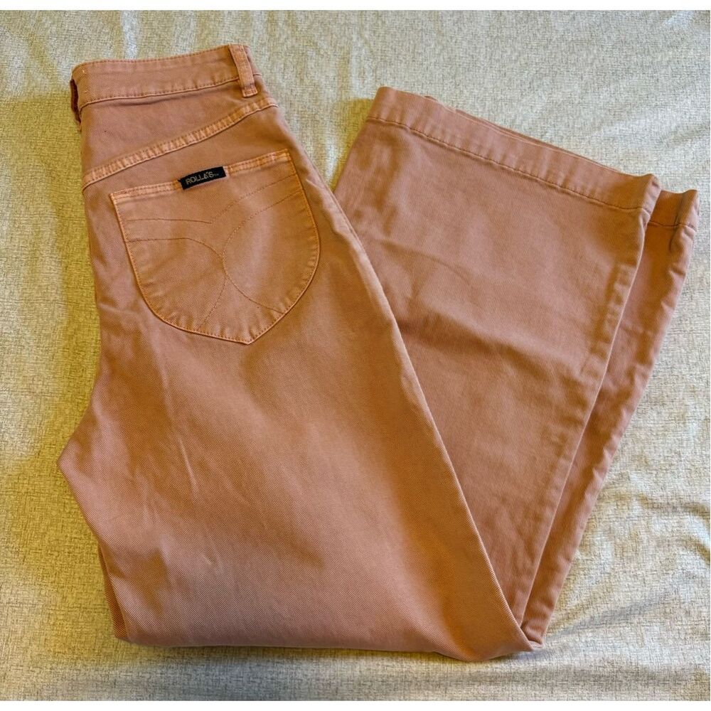 Rolla’s Sailor Size 26 Jeans Eco High Rise Wide Leg Pants Peach Used